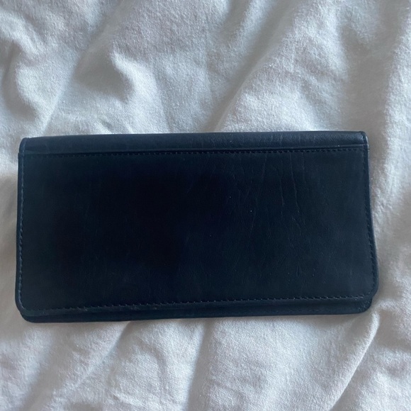 Fossil Black Leather Foldover‎ Card Wallet - Picture 3 of 6